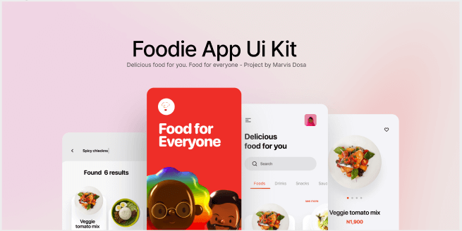 Food delivery app Ui kit