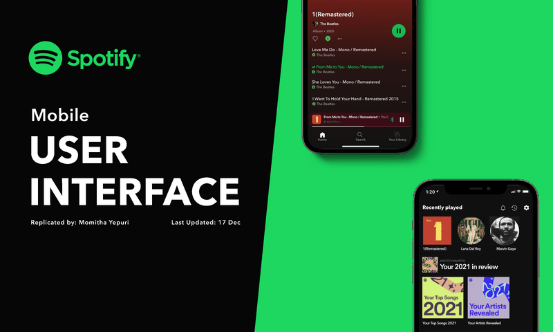 Spotify Mobile UI Kit