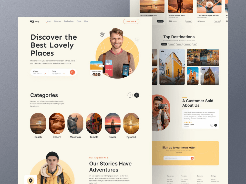 Travel UI Landing Page