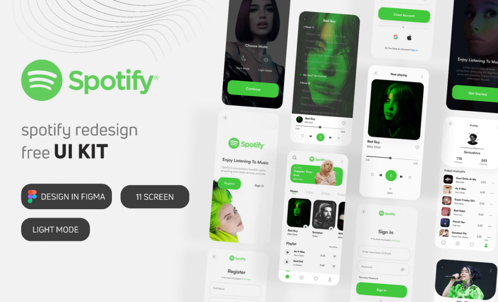 Spotify Redesign Ui Kit