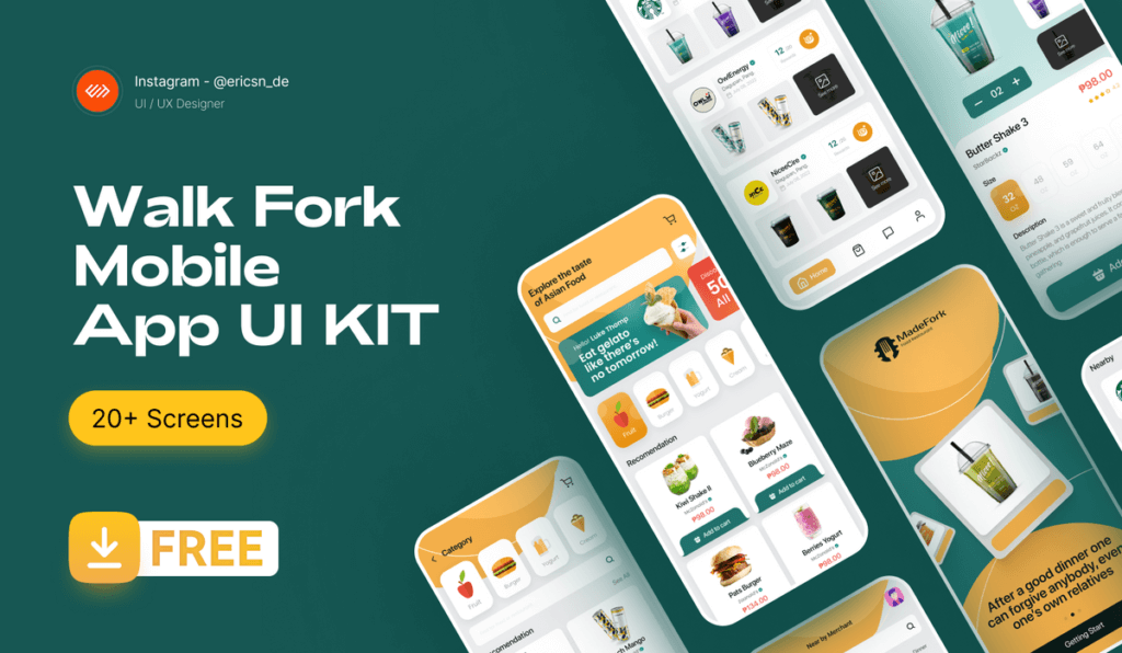 Free Mobile App UI Kit