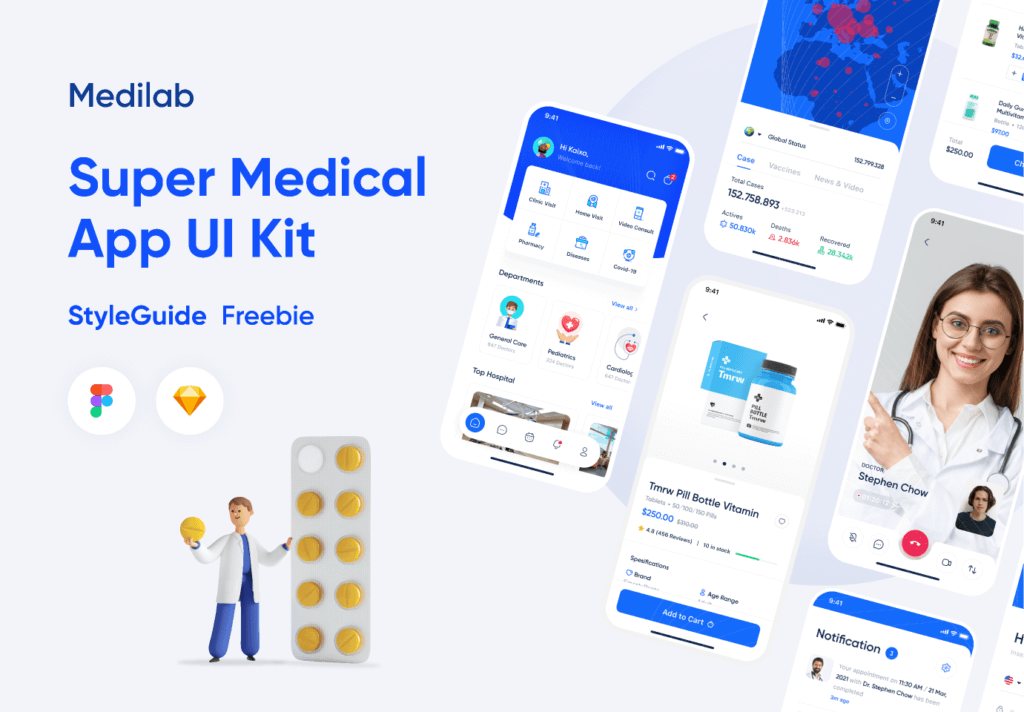 Medilab - Super Medical UI Kit [Styleguide Freebie]