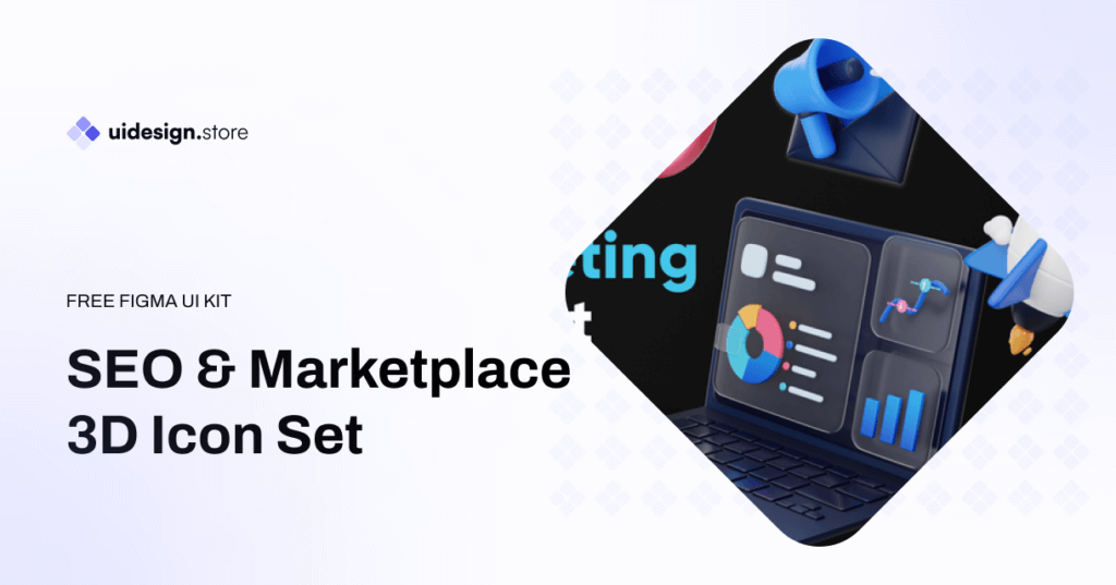 SEO & Marketplace 3D Icon Set