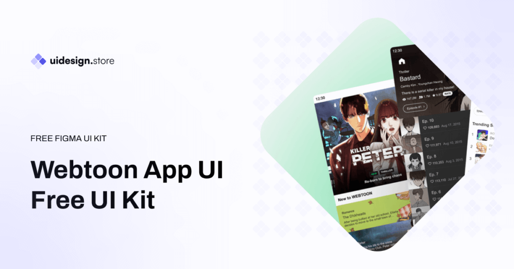 Webtoon App UI Free UI Kit